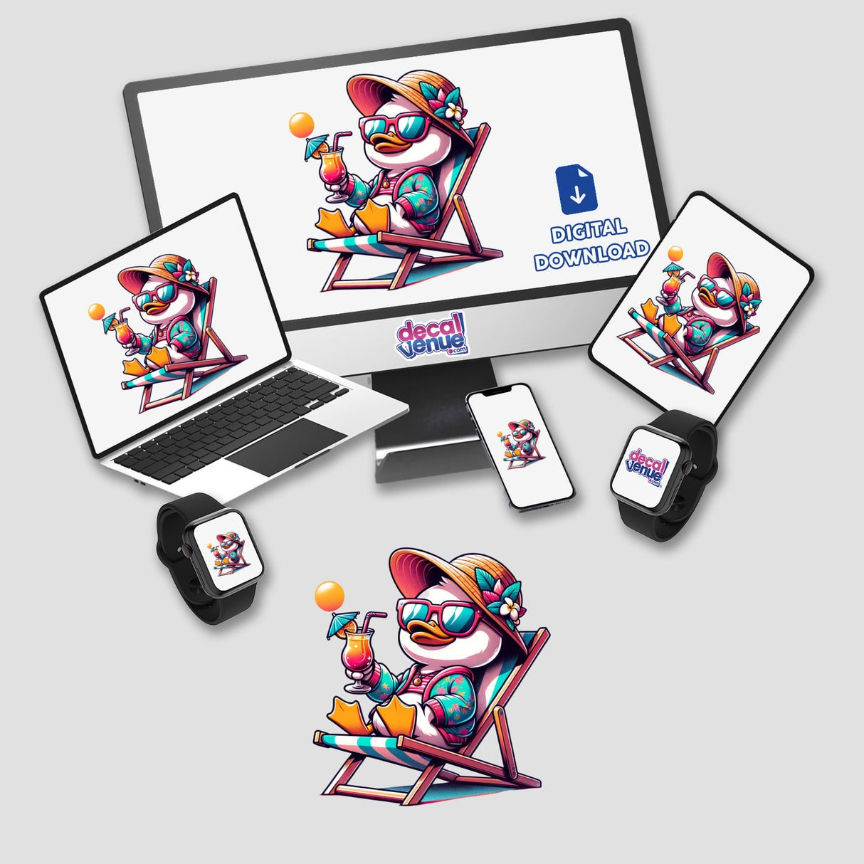 Duck Sunbathing Beach Chair