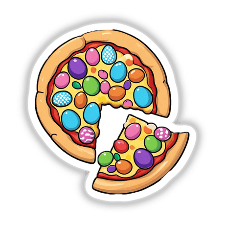 Easter egg pizza