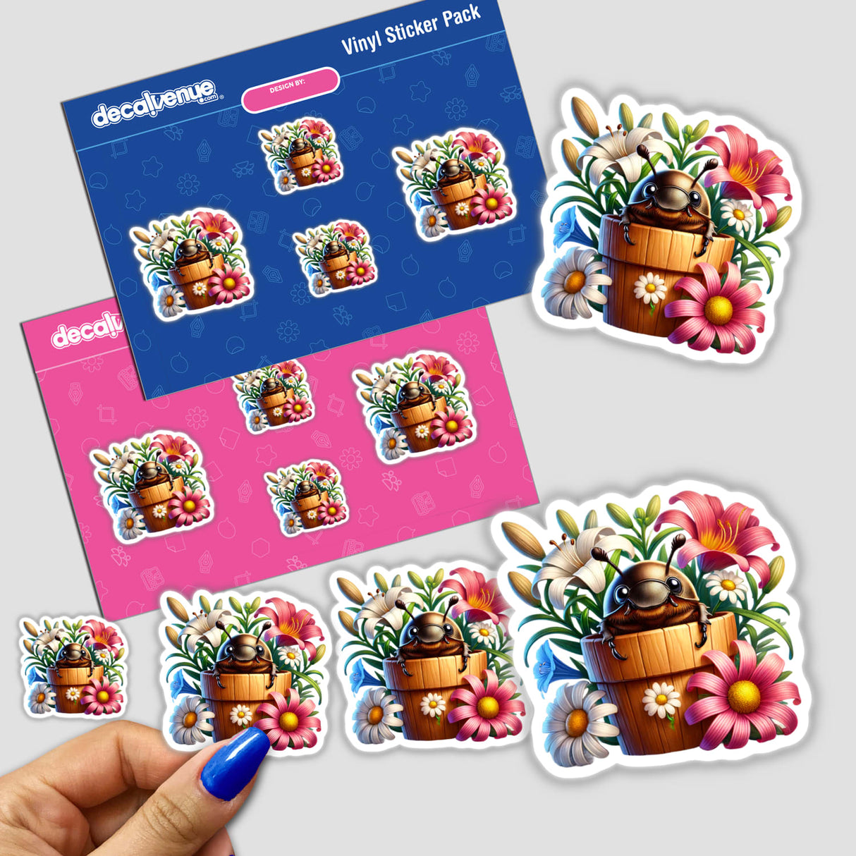 Beetle Peeking Out of Flower Pot