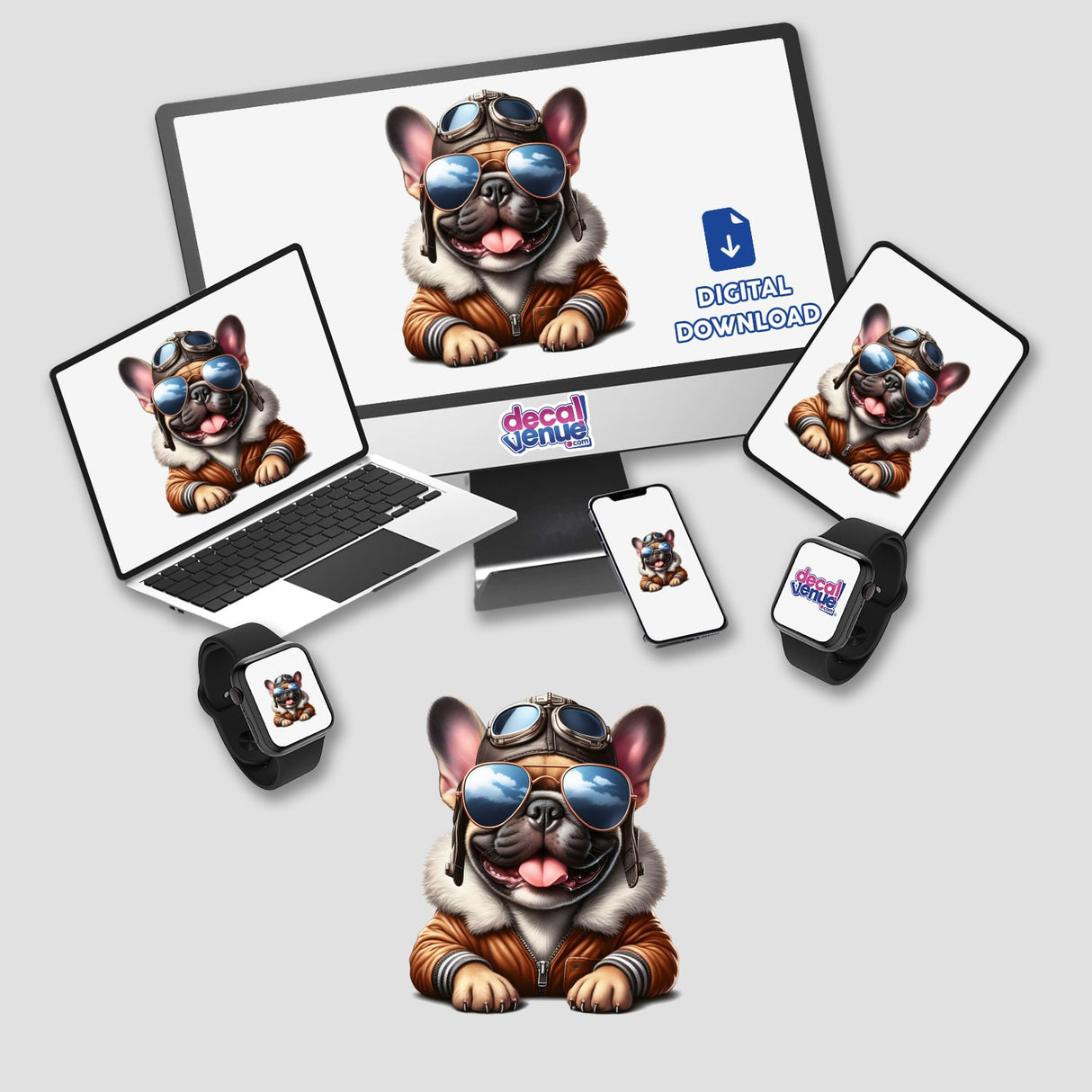 Frenchie French Bulldog Aviator Pilot