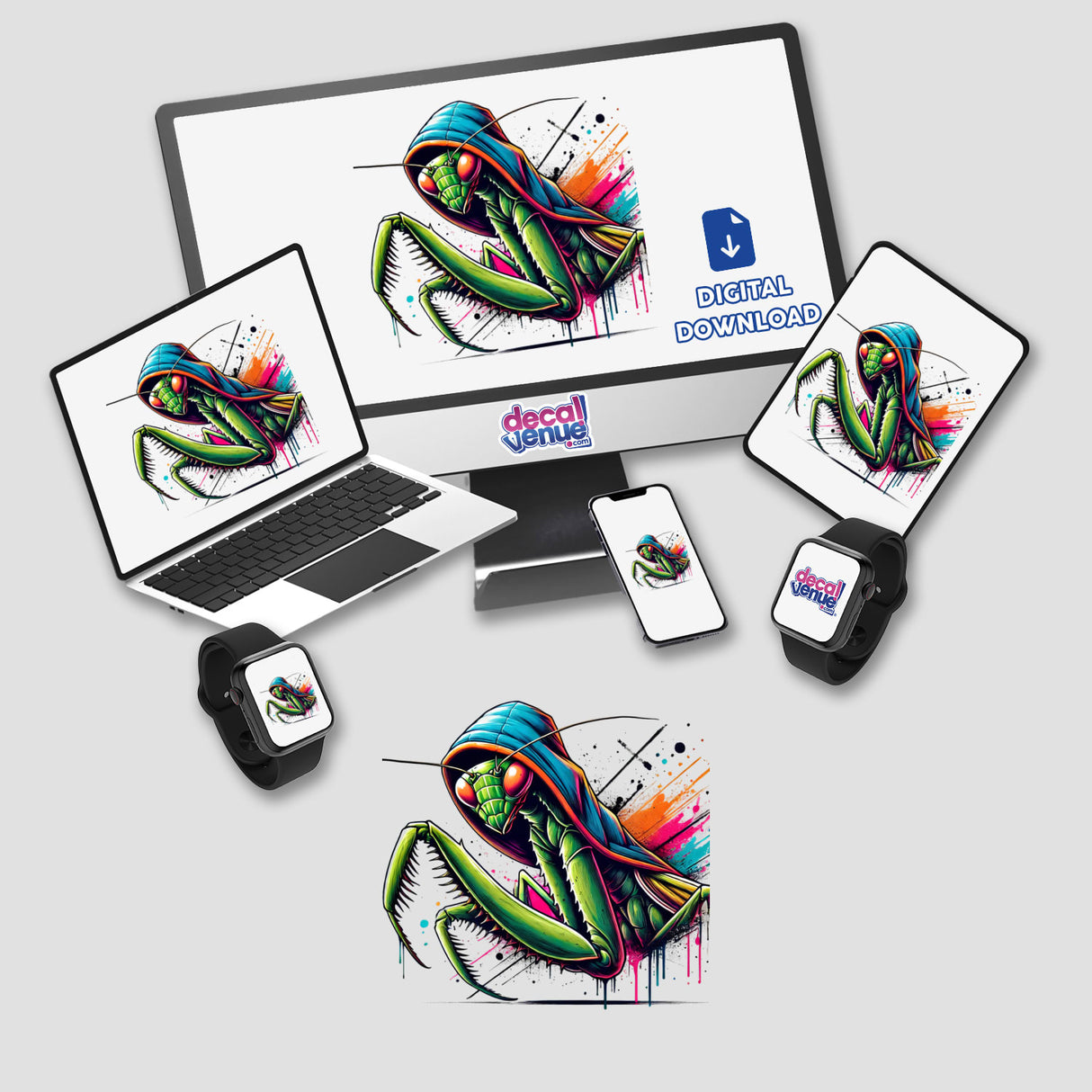 Praying Mantis Hoodie Urban Vibes