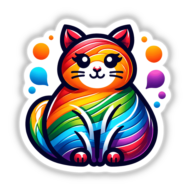 Cat Colorful Rainbow Pride