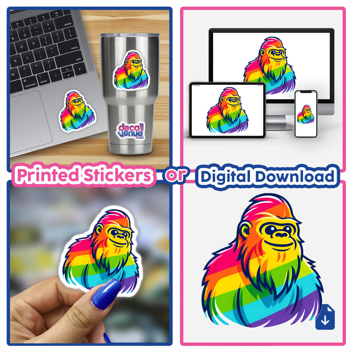 Sasquatch Bigfoot Rainbow Pride