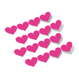 Hot Pink Hearts Vinyl Wall Decals