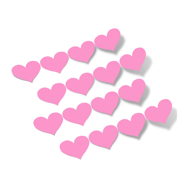 Pink Hearts Vinyl Wall Decals