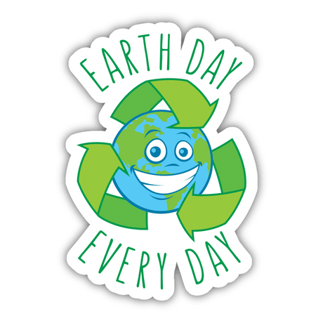 Earth Day Every Day Recycle Cartoon