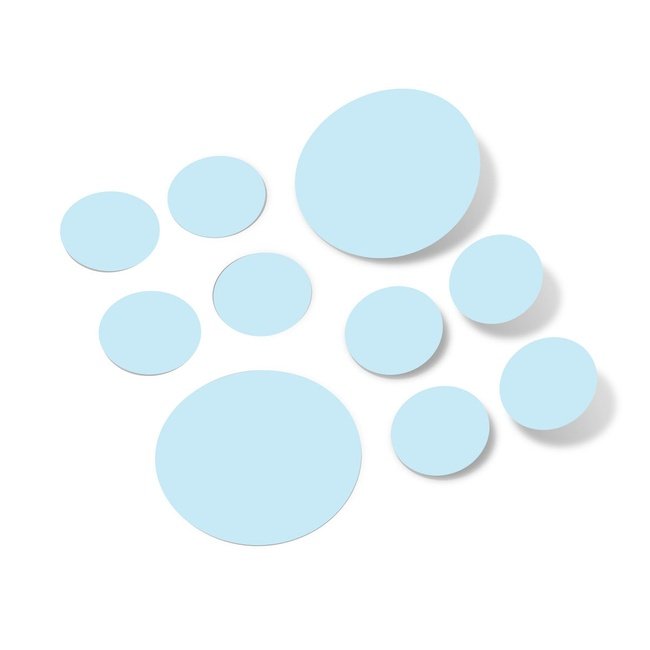 Baby Blue Polka Dot Circles Wall Decals