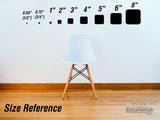 Black Rounded Squares Vinyl Wall Decals