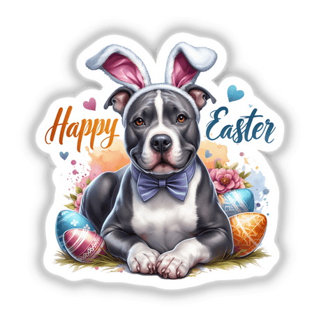 Resting Easter Bunny Pitbull