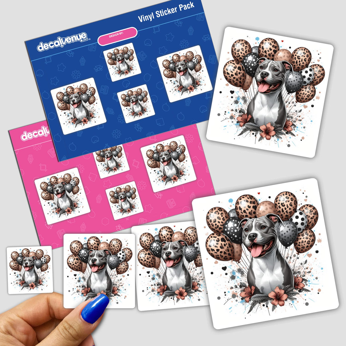 Pitbull w/ Leopard Print Party Balloons