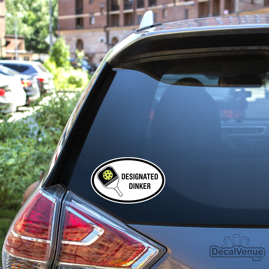 Pickleball Designated Dinker Oval Vinyl Bumper Stickers 3 Pack