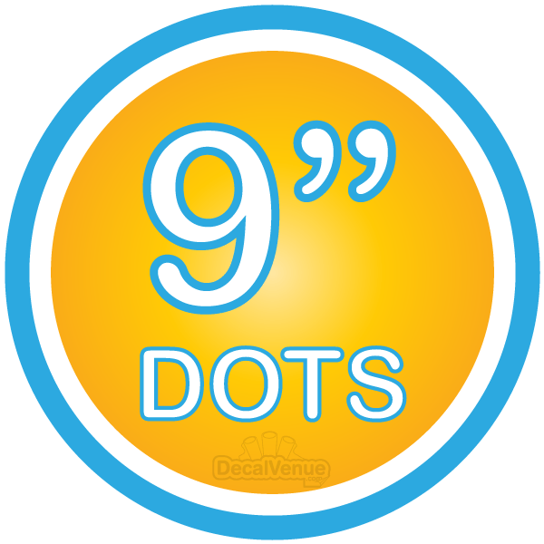 9-inch Polka Dot Circles Wall Decals from Decal Venue