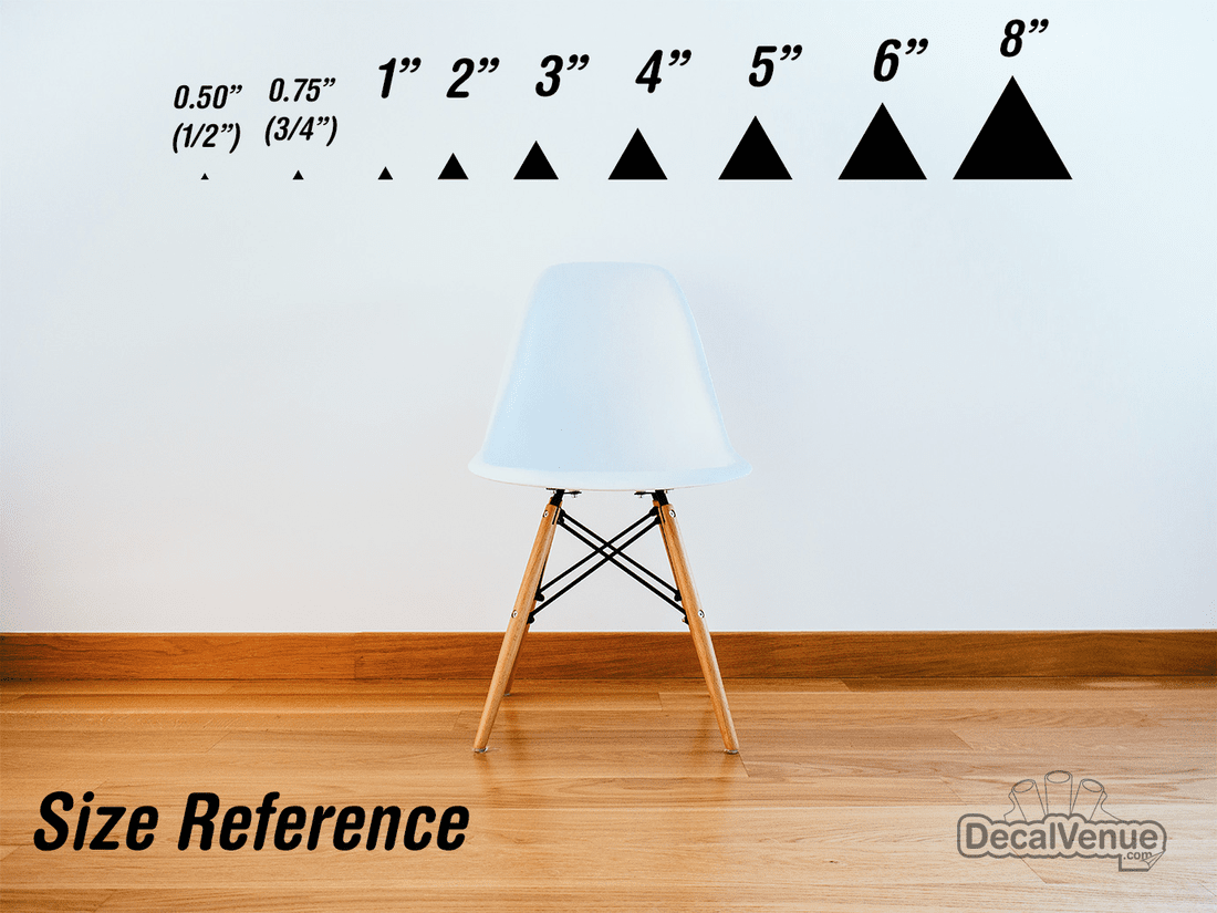 Baby Pink Triangles Vinyl Wall Decals