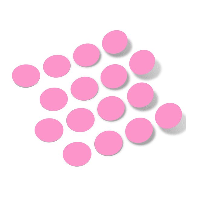 Pink polka dot circles wall decals for stylish home decor