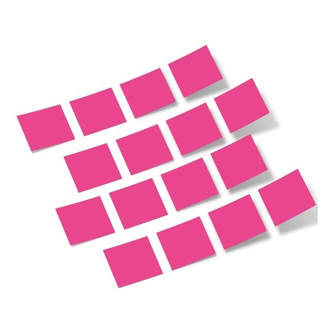 Hot Pink Squares Vinyl Wall Decals