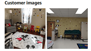 Colorful polka dot circle wall decals in a vibrant children's playroom setting. The decals feature a mix of black, red, white, and yellow circles, adding a fun, cheerful atmosphere to the space.