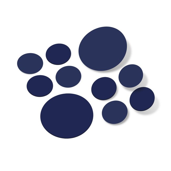 Navy Blue Polka Dot Circles Wall Decals