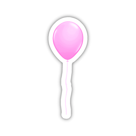 PINK BALLOON WITH PINK RIBBON