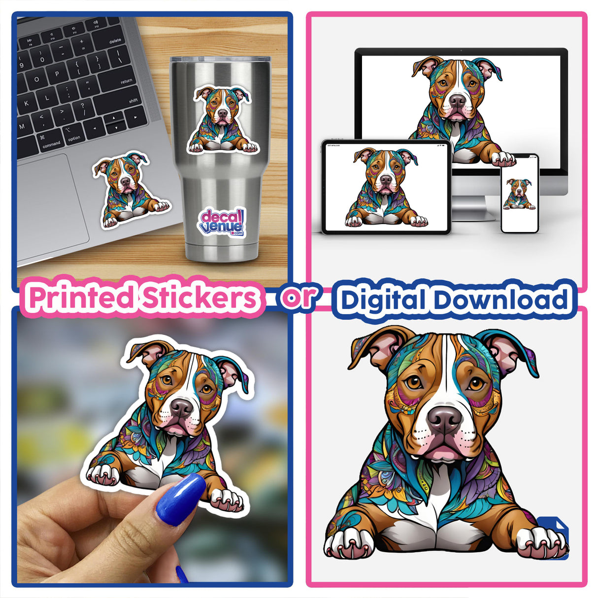 Aztec Pattern Pitbull