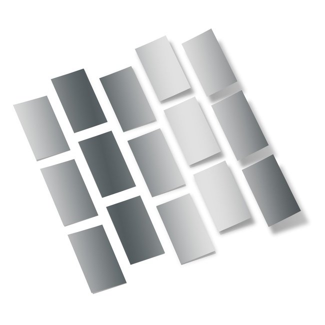 Metallic Silver Rectangles Vinyl Wall Decals