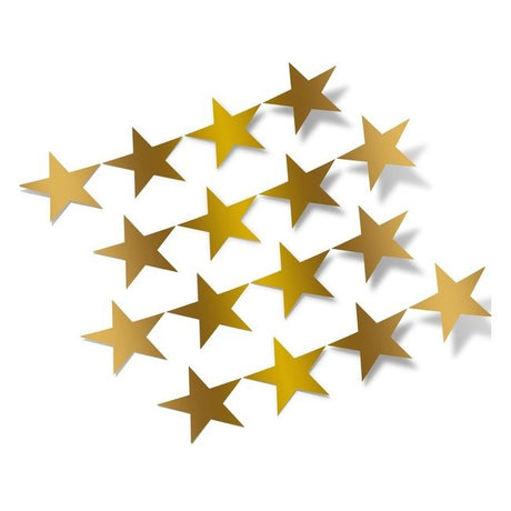 Metallic Gold Stars Vinyl Wall Decals