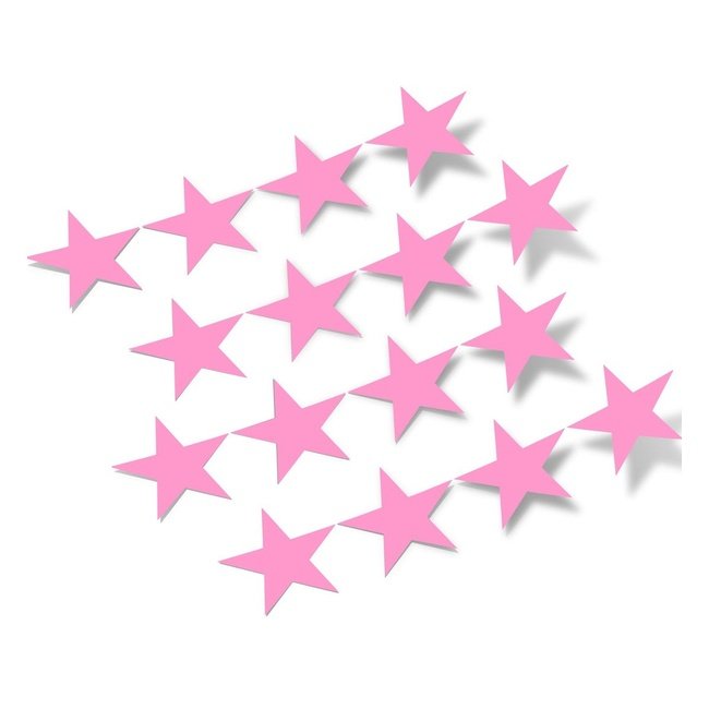 Pink stars vinyl wall decals