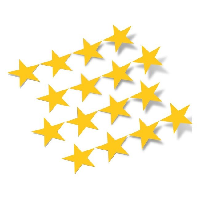 Yellow Stars Vinyl Wall Decals - Decorative star-shaped stickers for walls, perfect for adding a touch of whimsy to any space.