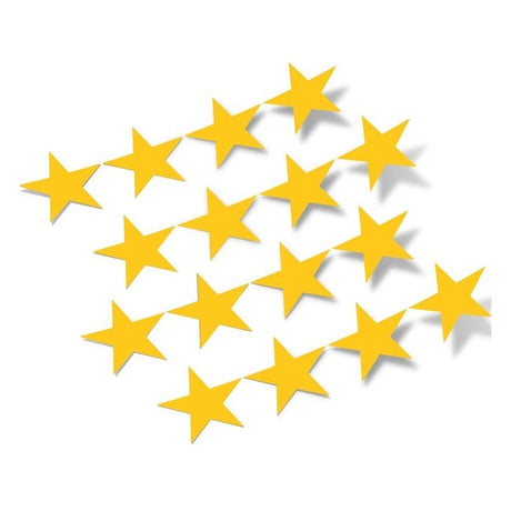Yellow Stars Vinyl Wall Decals - Decorative star-shaped stickers for walls, perfect for adding a touch of whimsy to any space.