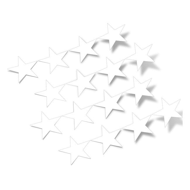 White Stars Vinyl Wall Decals - Decorative star-shaped wall stickers in a minimalist design, perfect for adding accents to any room.