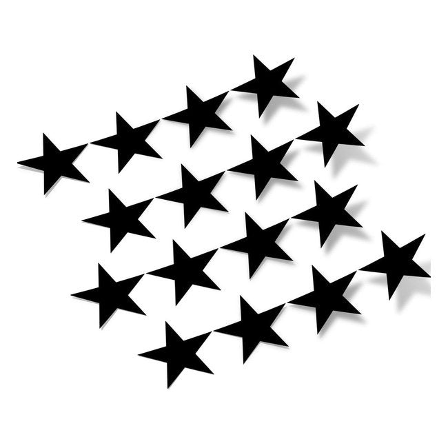 Black Stars Vinyl Wall Decals - Stylish decorative stickers with a modern star pattern, perfect for adding a touch of style to any space.