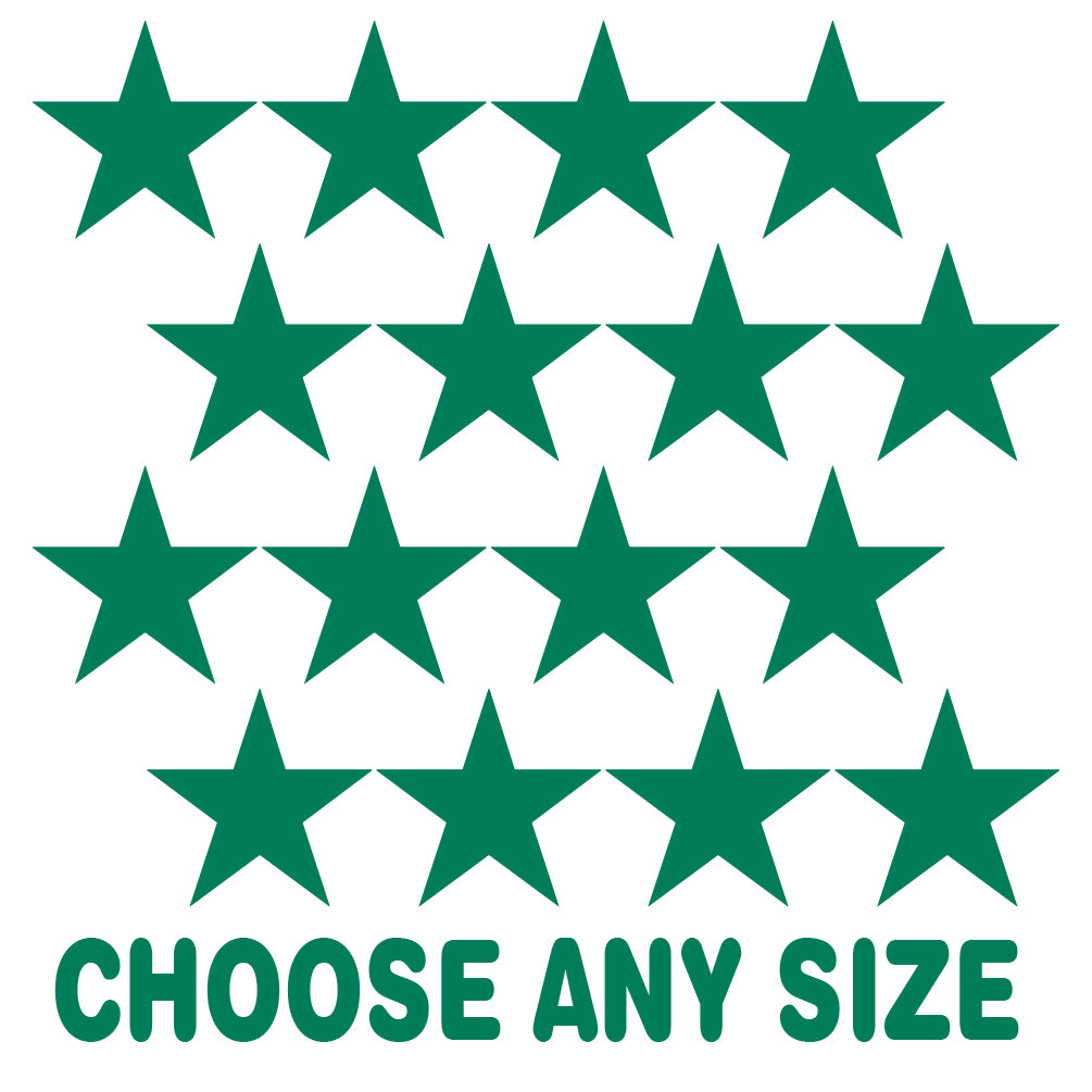 Green star pattern wall decals for customizable home and office decor