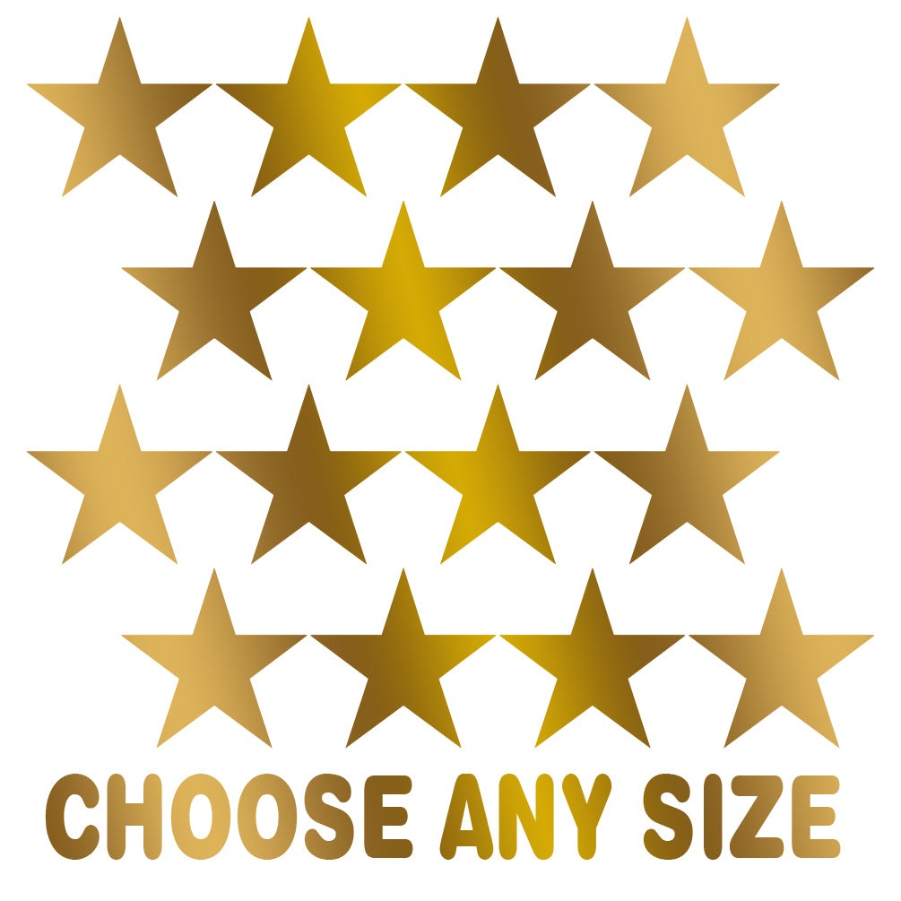 Metallic Gold Stars Vinyl Wall Decals