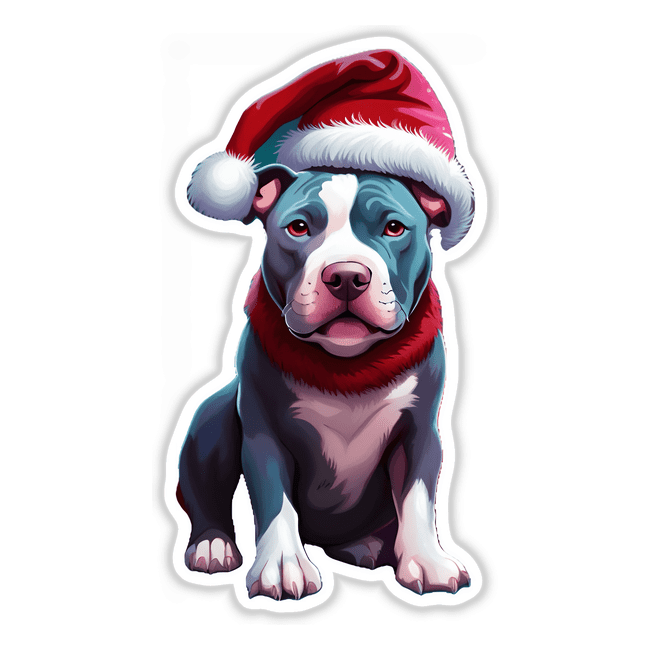 Santa Blue Pitbull
