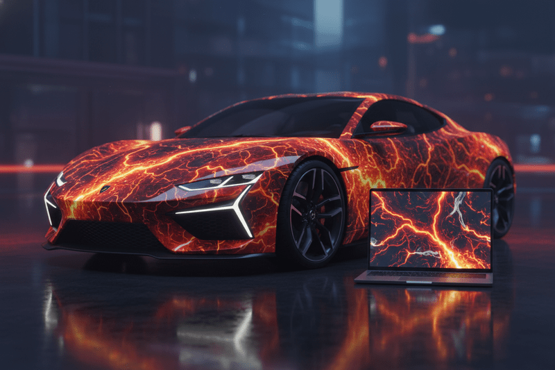 Molten lava stickers add fiery style to cars and laptops, perfect for unique holiday gift ideas