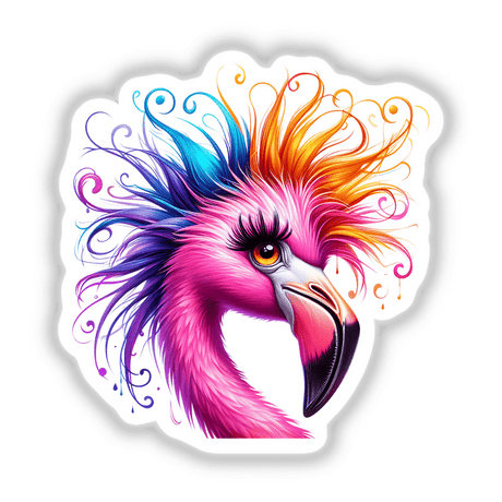 Flamingo Crazy Hair Showgirl Bird