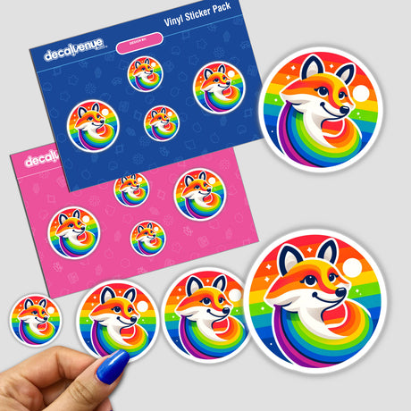 Fox Colorful Rainbow Pride