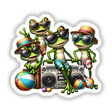 Frog Summer Beach Party Sunglasses Boombox