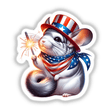Chinchilla Holding Sparkler 4th of July