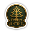 Forest Sentinel – RPG-Style Skill Badge featuring a gold nature emblem, available as stickers or digital artwork, showcases intricate details symbolizing nature's guardianship, reflecting Decal Venue's unique art focus.
