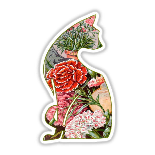 Floral Cat Cutout