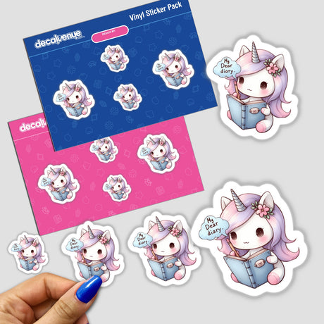 My dear diary unicorn sticker