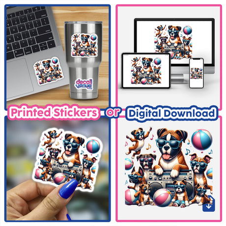 Boxer Dog Summer Beach Party