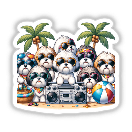Havanese Dog Summer Beach Party