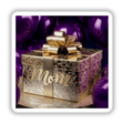 Mom Gold Gift Box Purple Balloons