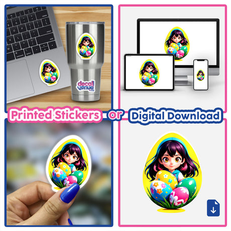 A Cute Anime Easter Egg Girl
