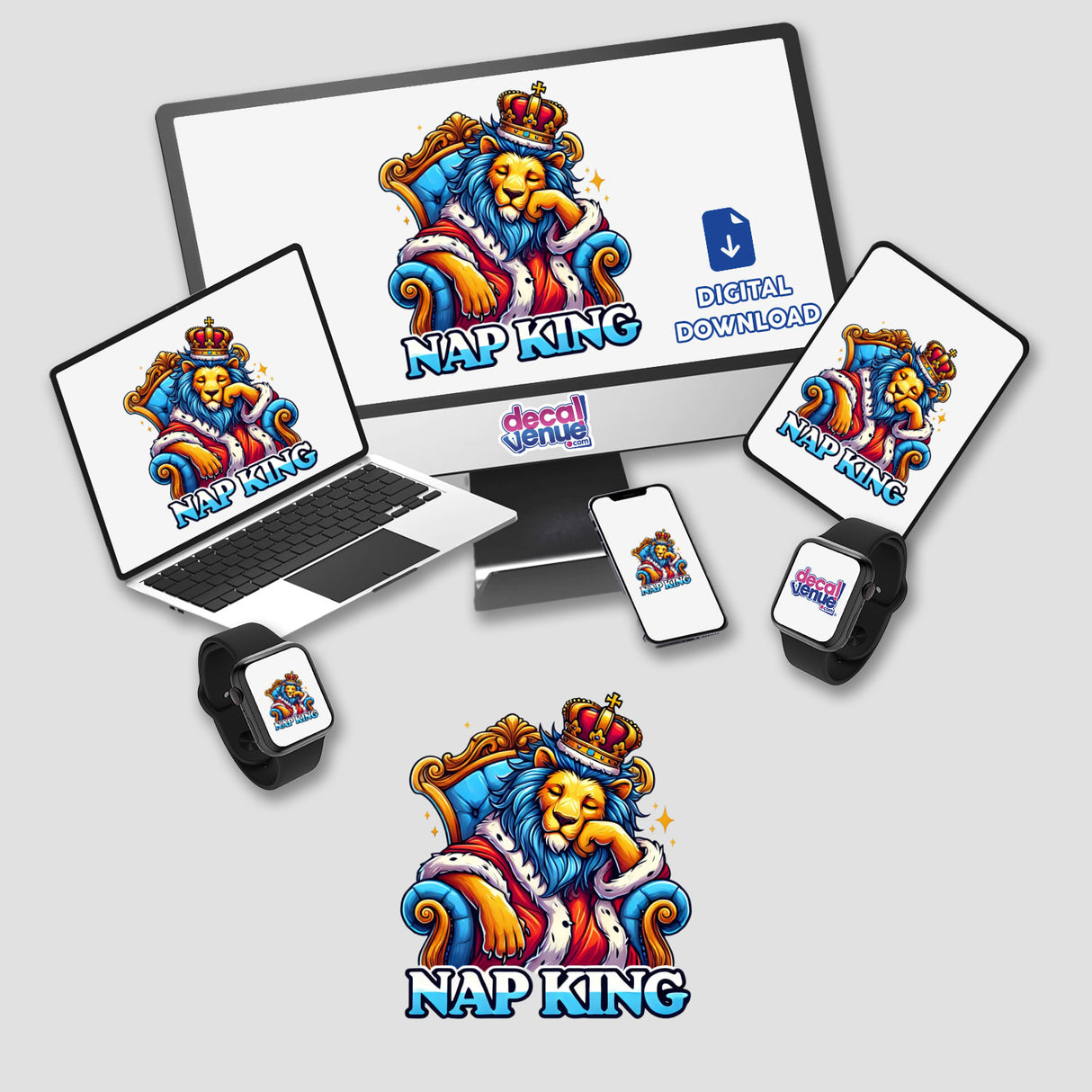 Sleeping Lion Nap King Throne