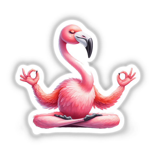 Meditating Yoga Flamingo Bird