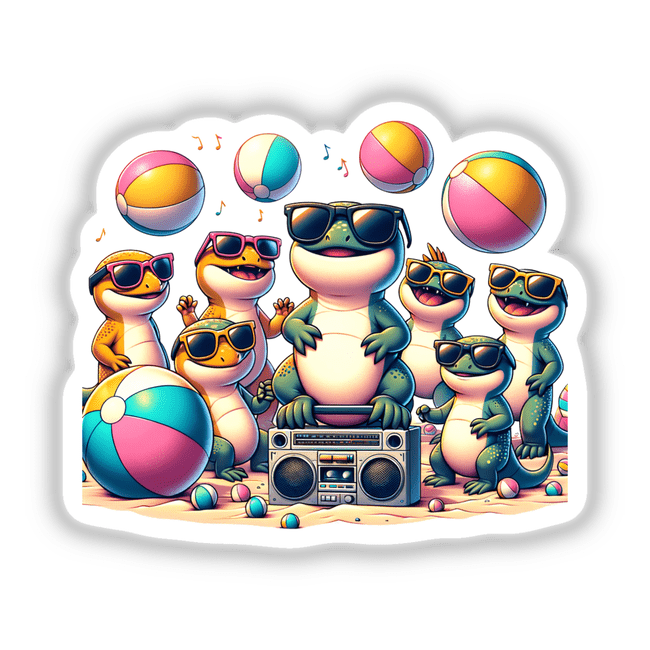 Lizard Beach Party Sunglasses Boombox