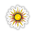 Sun Stained Glass Style artwork featuring a vibrant sun with numerous rays, available as stickers or digital artwork, embodying the unique and creative essence of Decal Venue.
