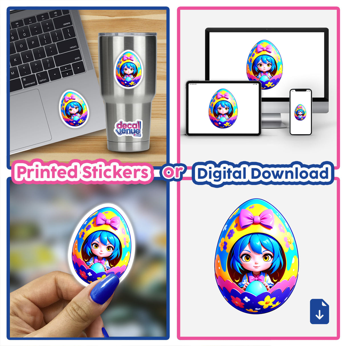A Cute Anime Easter Egg Girl